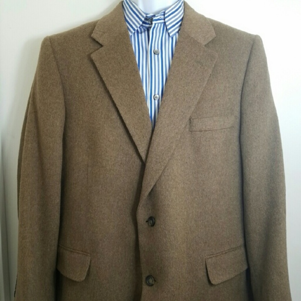Jos A. Banks 100% Camel Suit Jacket TAN 48 R